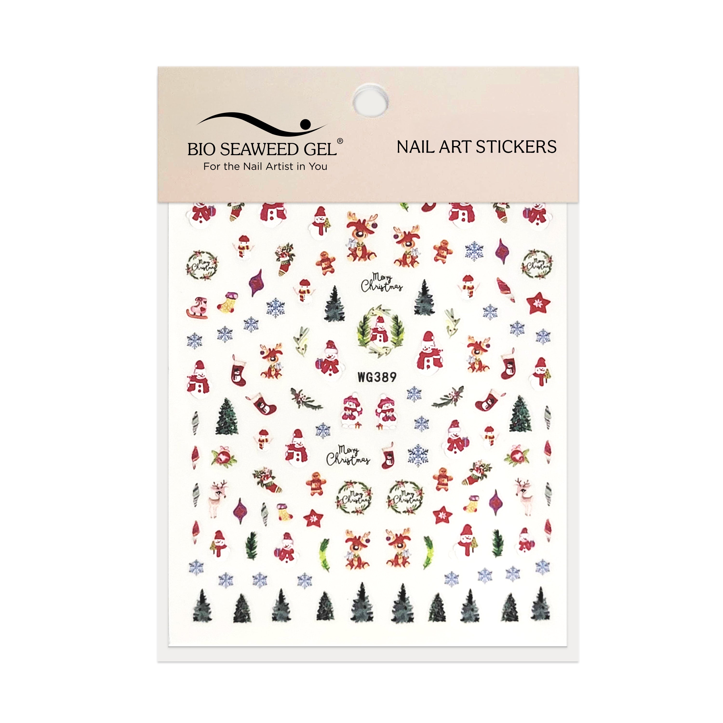 Holiday Nail Art Stickers - Bio Seaweed Gel USA