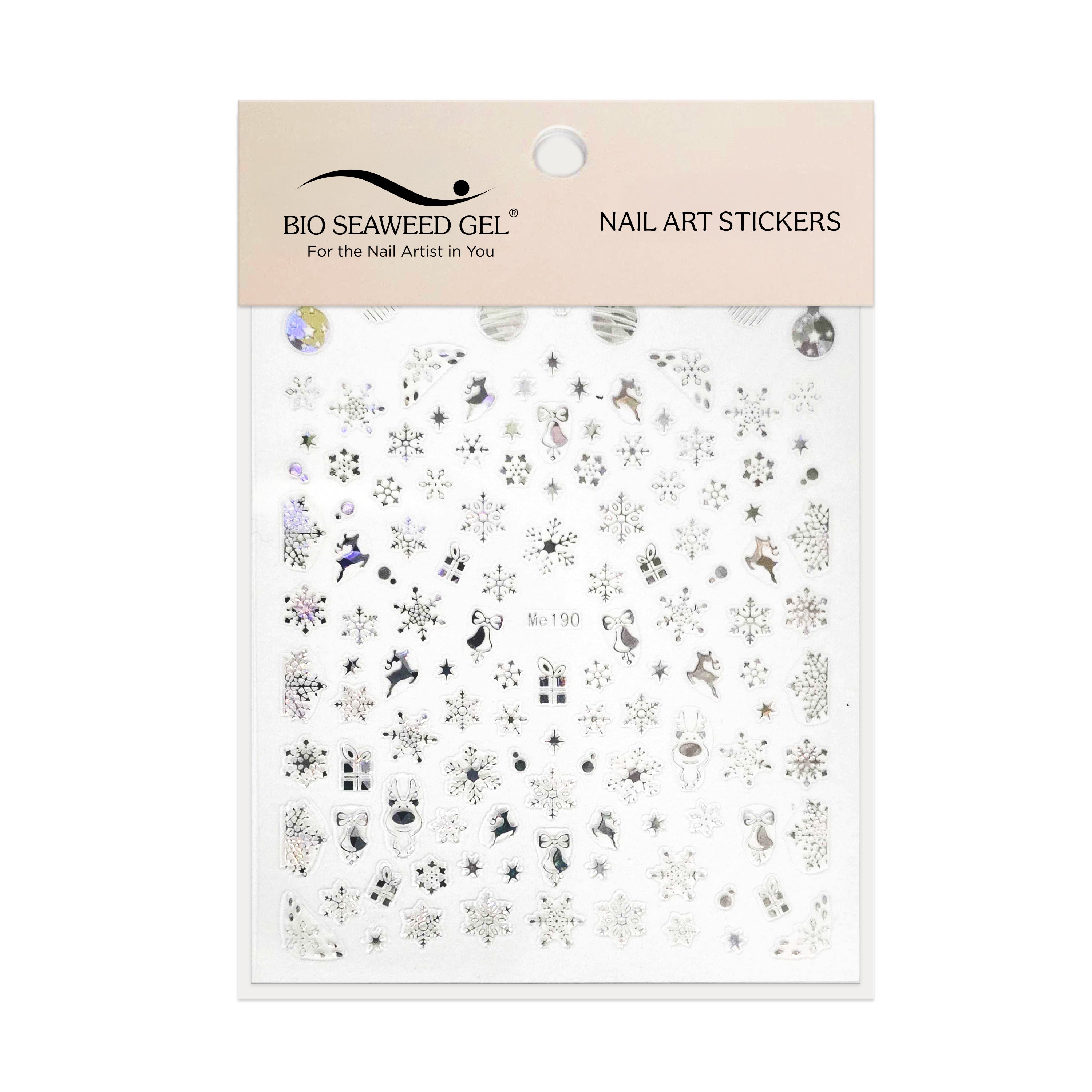 Holiday Nail Art Stickers - Bio Seaweed Gel USA